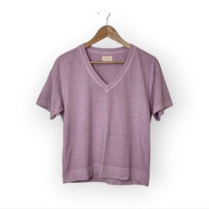 Poetry Women's V Neck Hemp & Organic Cotton Short Sleeve Shirt Size 6